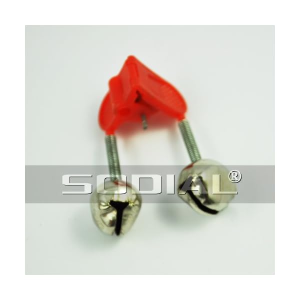 SODIALR-20-Pcs-Fishing-Rod-Alarm-Dual-Alert-Bells-Red-Silver-Tone