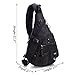 LINSHI TASKS 15 Inch Tactical Sling Backpack Book Bag for Men Women Black