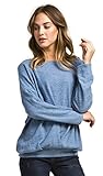 Cherish Brushed Round Drop Shoulder Sweatshirt With Front Pleat T16847