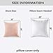 Home Brilliant Pillow Cover 26 x 26 Soft Striped Corduroy Decorative Euro Throw Pillow Sham for Couch, 66x66 cm, Dark Grey