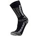 Pure Athlete Kids Ski Socks - Merino Wool OTC Winter Skiing Sock for Boys Girls (1 Pair - Black/Grey, Small-Medium)