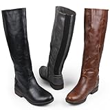 Brinley Co. Womens Knee-High Stretch Riding Boot