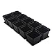 BangQiao 3.90 Inch Plastic Flower Pots for Plants,Cutting,Seedlings, Pack of 10 (black)