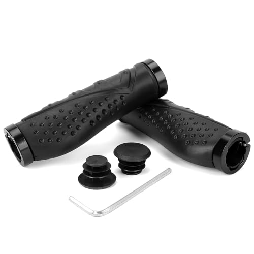 Bike Handle Grips - Bicycle Handlebar Grips Replacement 22.2mm for MTB with No-Slip Pattern | 120mm Soft Mountain Bike Grips for Adults Kids Boys Girls Balance Bike Scooter Tricycle