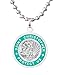 Get Back St. Christopher Surf Necklace | Medium - Silver/Teal