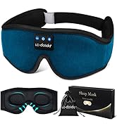 LC-dolida Bluetooth Slaapmasker Hoofdtelefoon voor Zijslapers, Slaapmasker met Ultradunne Stereo Luidsprekers, Totaal Verduisterend 3D Ontwerp