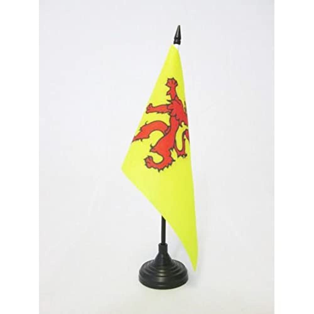 AZ FLAG Province of South Holland Table Flag 5'' x 8'' - Zuid-Holland Office Decoration 100% Polyester 21 x 14 cm - Mini Desk Flag with Pole and Black Plastic Base