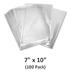 7x10 inch Odorless, Clear, 100 Guage, PVC Heat Shrink Wrap Bags for Gifts, Packagaing, Homemade DIY Projects, Bath Bombs, Soaps, and Other Merchandise (100 Pack) | MagicWater Supply