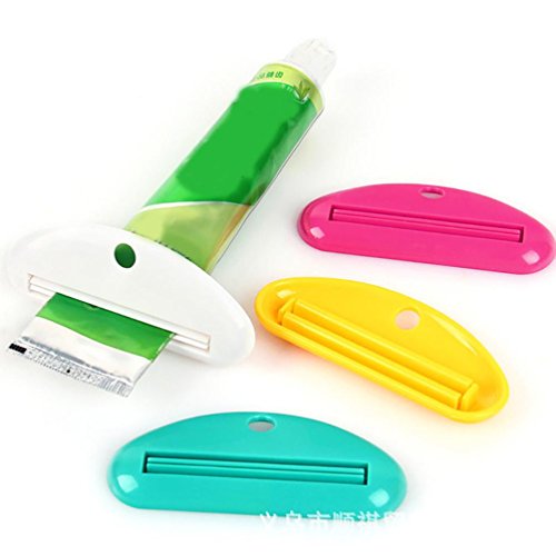 Baomabao 2pc Tube Rolling Holder Squeezer Cartoon Toothpaste Dispenser Bathroom Home