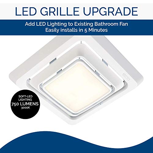 Broan-NuTone FG600S LED Lighted Grille Upgrade for Bathroom Ventilation ...