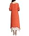 ZANZEA Ladies Cotton Slub Round Neck Two-layer A-line Baggy Vintage Long Maxi Dress