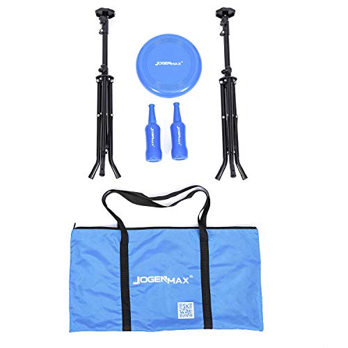 Beersbee Bottle Flying Disc Toss Game, Frisbee Game, Included Portable Carrying Bag, Flying Disc, Telescopic Poles & 2 Bottles, for Children, Teens, Adults, Outdoor Games, Yard Games, and Lawn Games!