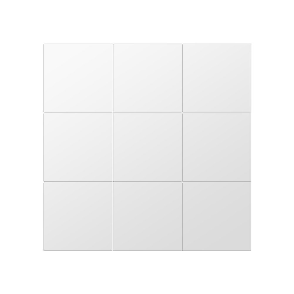 Yosoo Self-Adhesive Square Mirror Stickers, Removable Silver Mirror Stickers, for Bathroom, Porch, Living Room, Bedroom, 75X75Cm(25 Pièces)