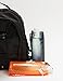 Tap Antibacterial Collapsible Water Bottle BPA Free Flat Hydration Soft Canteen (Navy 1 + Orange 1)