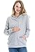 Smallshow Women's Fleece Maternity Nursing Sweatshirt Hoodie Kangaroo Pocket