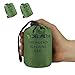 Delmera Emergency Sleeping Bag 2 Pack Lightweight Waterproof Thermal Emergency Blanket, Bivy Sack Survival Gear for Outdoor Adventure, Camping, Hiking, Green (Green- 2 Packs)