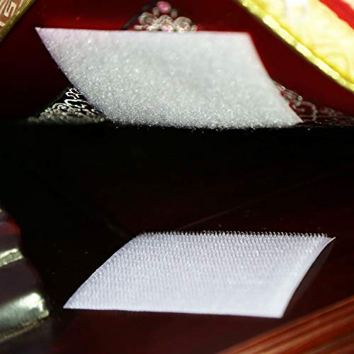 Vkey 4" Width 2 Yards Length Sew on Hook and Loop Style Nylon Strips Fabric Non-Adhesive Back Black (10cm x 2M)