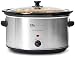 Maxi-Matic MST-900V Stainless Steel Slow Cooker, Dishwasher-Safe with Tempered Glass Lid, Cool- Touch Handles, Removable Stoneware Pot, 8.5 Qt, Silver