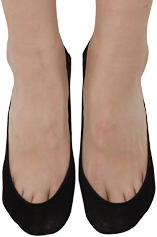 TETIBA Women’s Premium Cotton Ultra Low Cut No Show Liner Socks with Double Non slip Silicone Patches 1 to 4 pairs