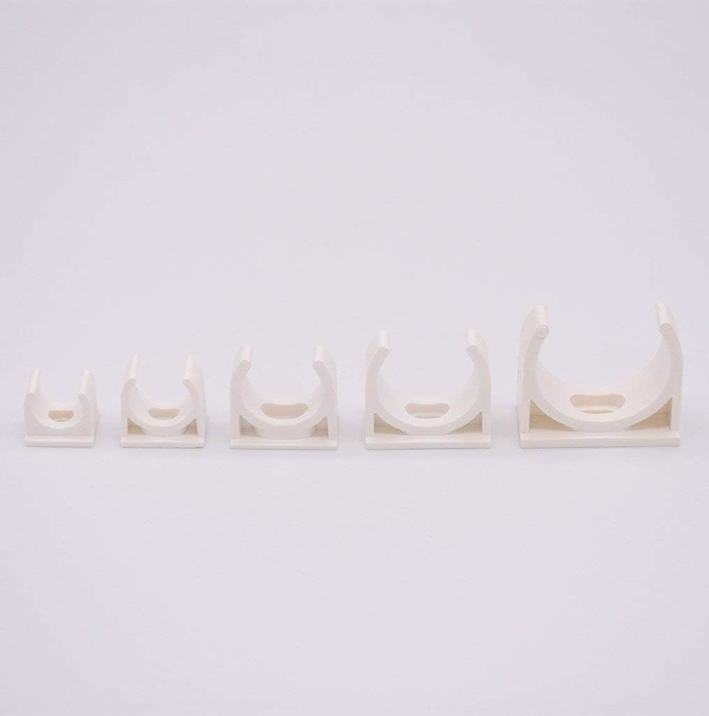 Sinmova 10PCS 50mm U Type Pipe Clamps Tubing Clips Conduit Fittings White, For Water Pipe: White, diameter 50mm - Image 5