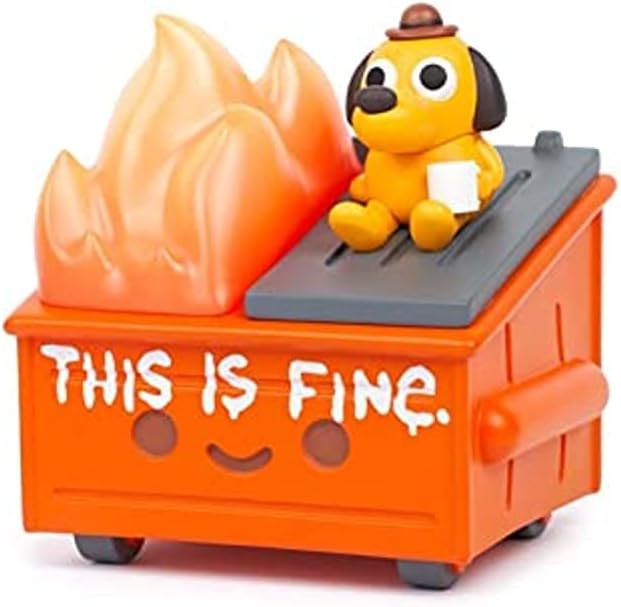 Mixed Media - 100% Soft This is Fine Dumpster Fire Vinyl Figure