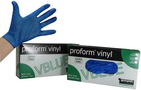 100 X DISPOSABLE POWDER FREE GLOVES, LATEX FREE, STRONG HIGH QUALITY CHOOSE COLOR AND SIZE (Blue, Extra Large)