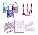 Multiple Girl's Spa Party Favors (12 Tote Bags, 12 Lipstick Tube Shaped Ink Pens, 24 Toe Separators, 12 Emery Boards)