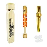 Fartime 3PCS—Wooden Train Whistle,Wooden Slide