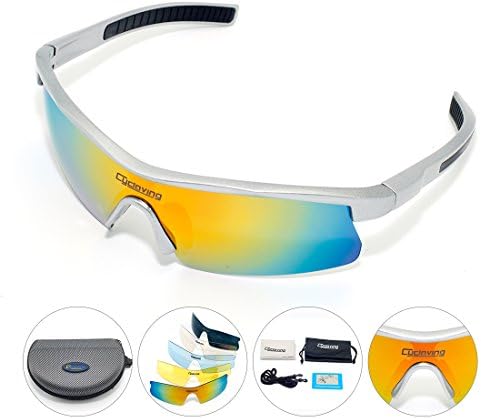 Sports Polarized Sunglasses, Cycloving UV Protection Glasses for Men Women Cycling Driving Fishing
