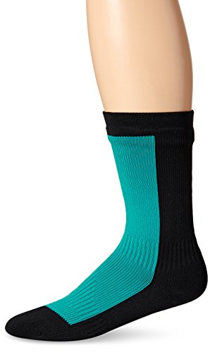 Sealskinz Waterproof Hiking Mid Length Sock, Pine/Black, Small