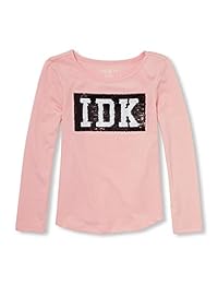 The Children's Place - Lentejuelas de manga larga para niña