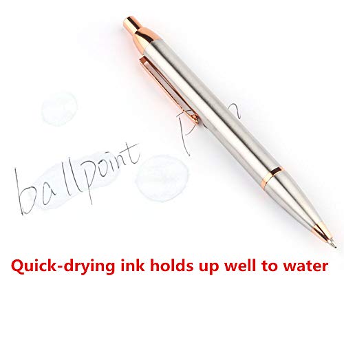 Retractable Ballpoint Pen, Black Ink Medium Point Gift Pens for Men, Women, School, Office, Business - 2 Pack