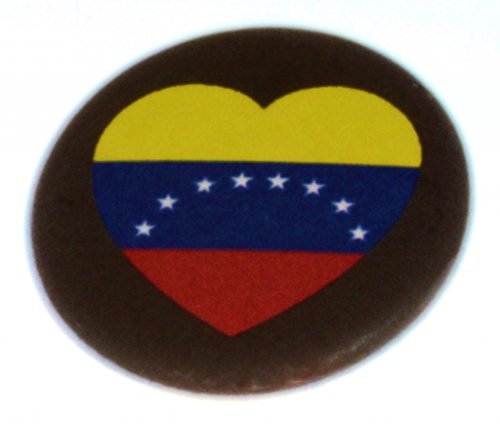 A&T Designs Unisex - Venezuelan Flag Heart 1.25" Pinback Button Pin - Venezuela