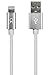 Akiko Aluminum Head Lightning 8-Pin to USB Cable - 6.3 Feet (2 Meters) – 2 Pack - Black and White