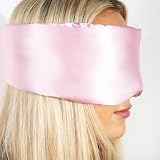 Brushworks Pink Satin Sleep Mask - Plush Blackout Eye Cover for Comfortable view 9