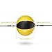 KUYOU Boxing Double End Speed Ball,Leather Boxing Ball Speed Training Ball Double-end Bags Include 2pcs Ring Locking for Training Gym Exercise Agility - Yellow + Black