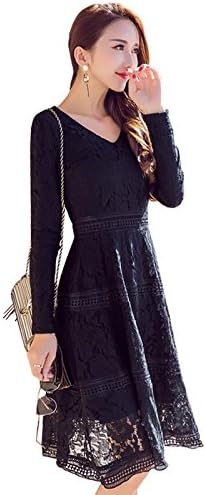 Amazon 長袖 総レースワンピース ひざ丈 シースルー 黒 赤 ピンク S M L Ll 3l 4l 5l 大きいサイズ S 黒 ワンピース チュニック 通販