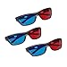 uxcell Red-Blue 3D Glasses Black Frame 3D Visoin Glass for Movies 3D Print Magazines Comic Books TV Anaglyph Photos 3pcsthumb 4