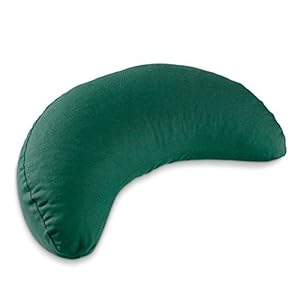 Lotuscrafts Yoga Cushion Crescent Shanti – Height 12 cm – Spelt Filling – Washable Cover Organic Cotton – Meditation Cushion – Yoga Cushion – Meditation Pillow – Yoga Pillow – GOTS Certified