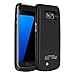 Galaxy S7 Edge Battery Case,Accerzone External Rechargeable Power Bank 5200mAh Protective Portable Slim Backup Charging Case with Kickstand for Samsung Galaxy S7 Edge(Not for S7) (Black)
