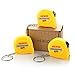 HEIKIO 3-Pack Measuring Tape 6 Feet (2 Meters), with Belt Clip and Key Chain, Metric and Inch Scale, Clear Mark for DIY and Daily Family Use - Locking Mini Tape Measure