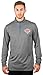 Ultra Game Men's Standard Quarter Zip Pullover Long Sleeve Tee, Heather Charcoal, Large
