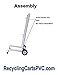 Recycling Cart – 4 Wheels – 1-1/2” PVC – Heavy Duty – Easy Assembly – No Tools Required – Florida Weatherproof