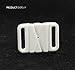 20set Craft Plastic White Rectangle Tape Closure Hook & Clasp Fasteners Sewing on Clothes Bra Clip Hooks 32mm X 23mm Nk163