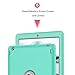 Hocase for iPad 2/3/4 Case, Rugged Slim Shockproof Soft Silicone Rubber+Hard Plastic Hybrid Dual Layer Protective Case for iPad 2nd/3rd/4th Generation (9.7-inch Display) - Teal