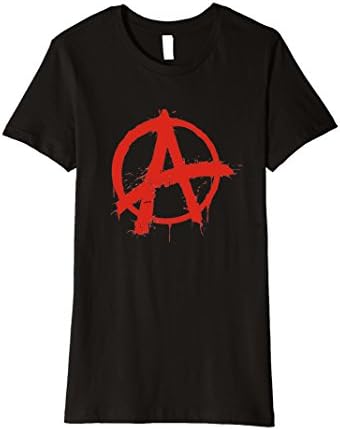 Womens Anarchy Symbol T-Shirt Medium Black