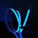 lychee®3 Ft 1M 1M Neon Glowing Strobing Electroluminescent Robbin El Tape Belt EL Wire Rope with Battery Pack for Cosplay Decoration Bruning Festival (3Ft, Blue)