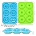 WALFOS 2 Pack Food Grade Silicone Donut Molds,Flexible Donut Baking Pans for Perfect Shaped Doughnuts-Cake Biscuit Bagels - Easy to Pop Out - BPA Free Dishwasher, Oven, Microwave, Freezer Safe