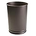 mDesign Decorative Round Metal Tall Trash Can Wastebasket, Garbage Container Bin for Bathrooms, Powder Rooms, Kitchens, Home Offices - Bronze