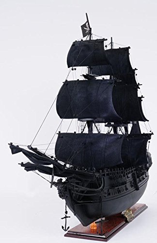 Old Modern Handicrafts Pearl Pirate Ship Collectible, Black